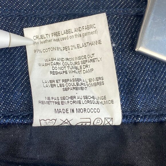 April 77 Men's Joey Slim New Overdrive Sabbath Raw Dark Wash Indigo Jeans US 29 - Picture 15 of 16